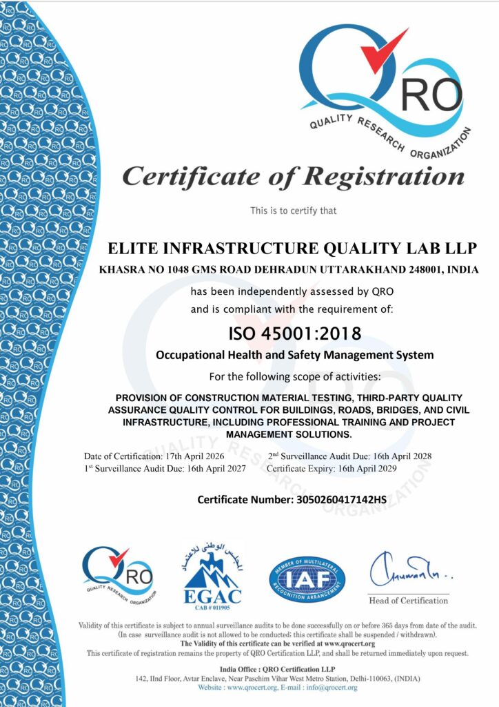 3050260417142hs elite infrastructure quality lab llp iso 45001 2018 page 0001